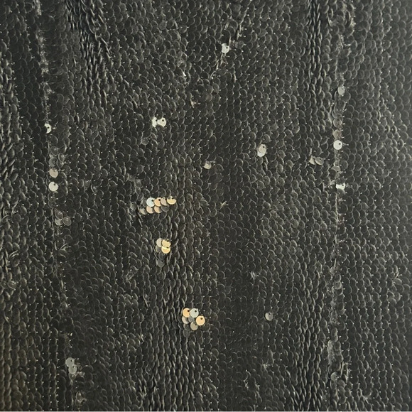 Jay Godfrey Black Full Sequin Slit Knee Length Sheath Dress Formal Prom EUC Sz 8 - Picture 12 of 15